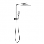 Kasten Square Chrome Half Rail Shower Set